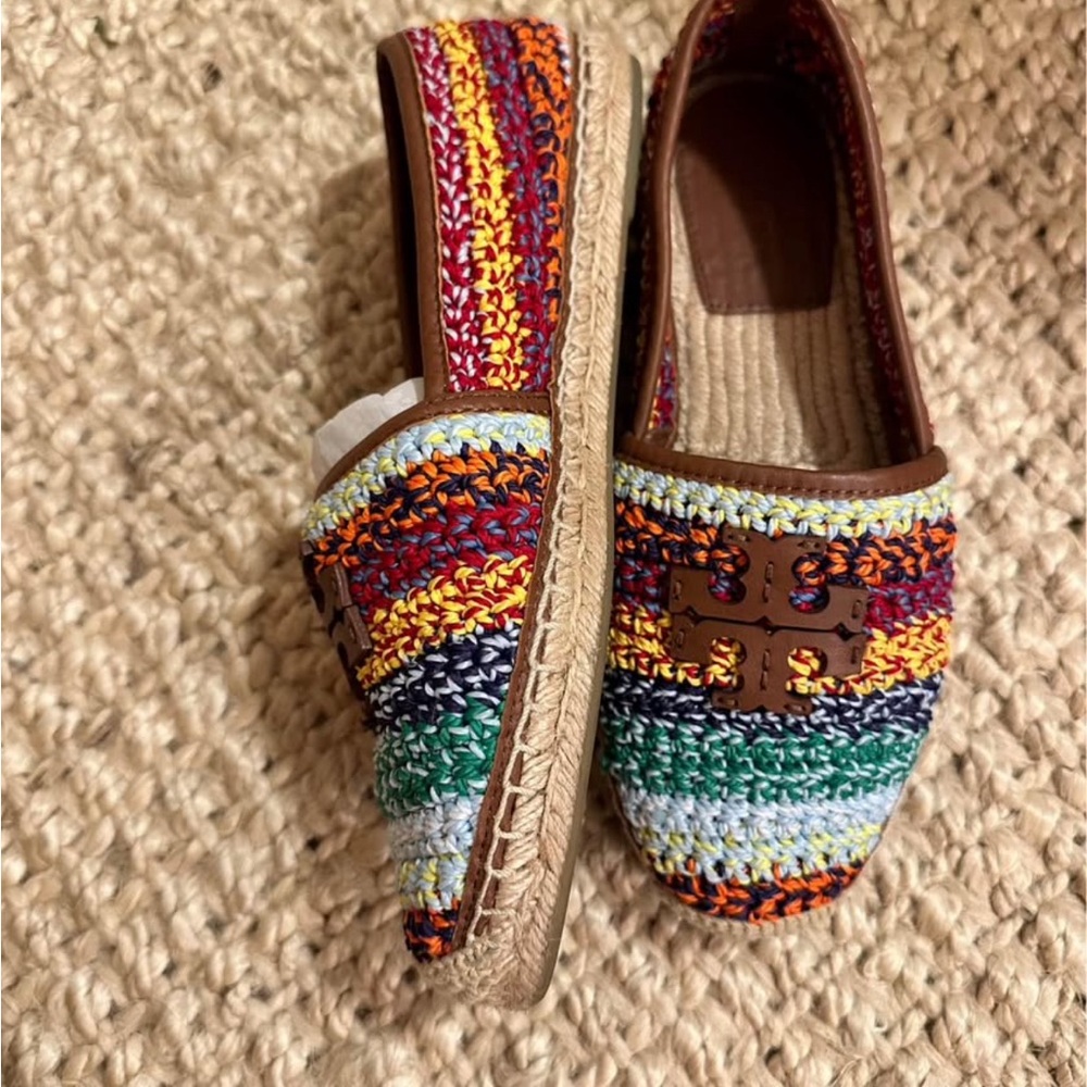 Multicolor Crochet Espadrilles with Logo